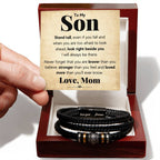 To My Son Stand Tall Bracelet