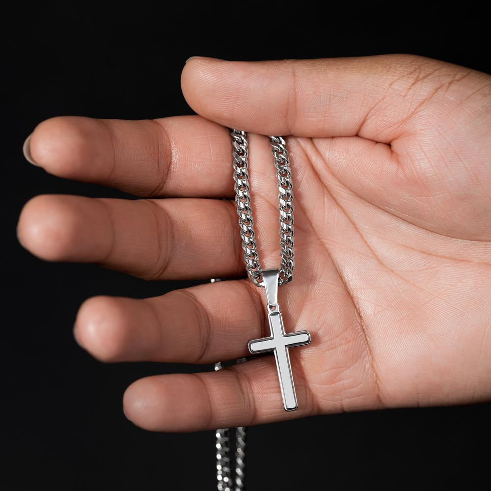 To My Son This Old Lion Cross Necklace Gift Set