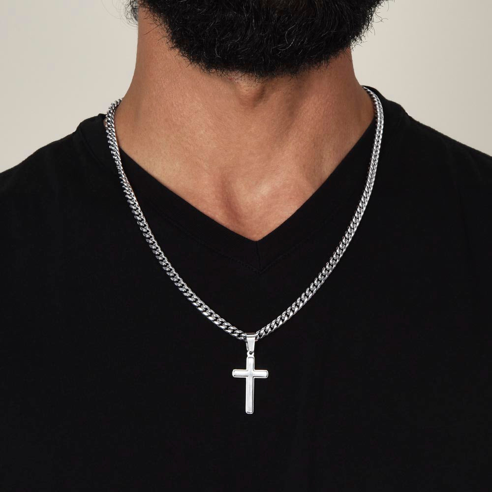 To My Son This Old Lion Cross Necklace Gift Set