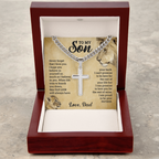To My Son This Old Lion Cross Necklace Gift Set
