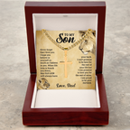 To My Son This Old Lion Cross Necklace Gift Set